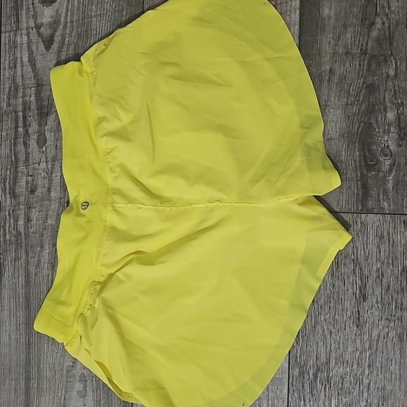 Lululemon Athletica Lined Yellow Athletic Shorts - Picture 7 of 8